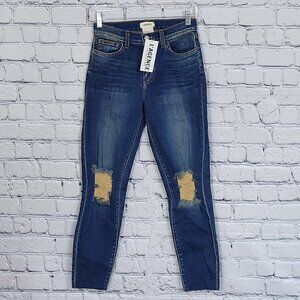 2/$50 L'Agence Blue Distressed Jeans Size 25